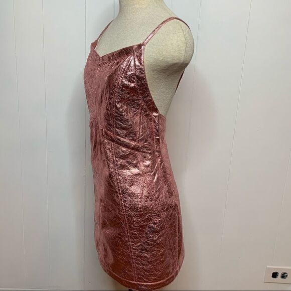 Metallic Pink Mini Dress For Love and Lemons Luna Sz XS - Picture 5 of 10